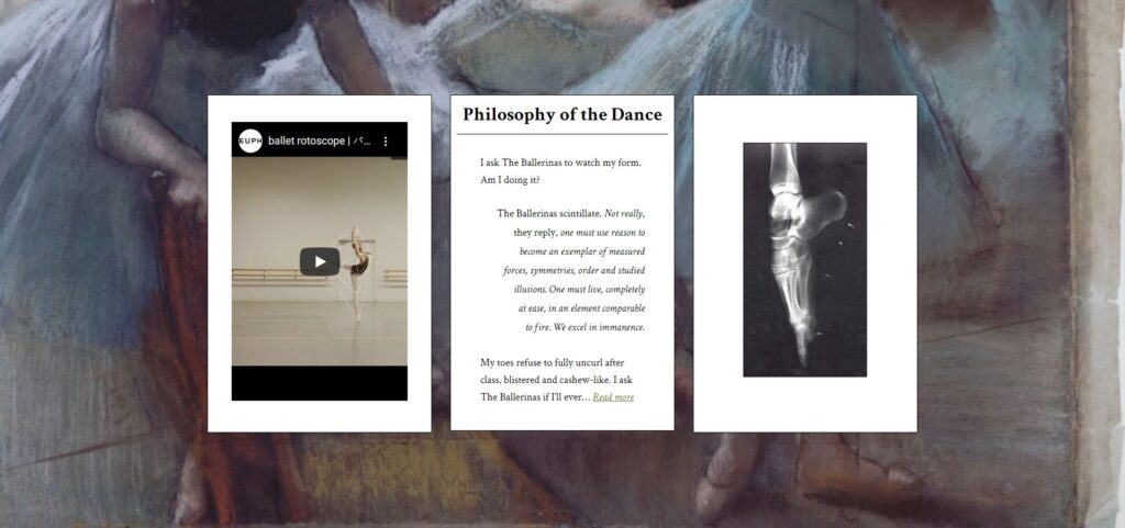 triptych for Philosophy of the Dance