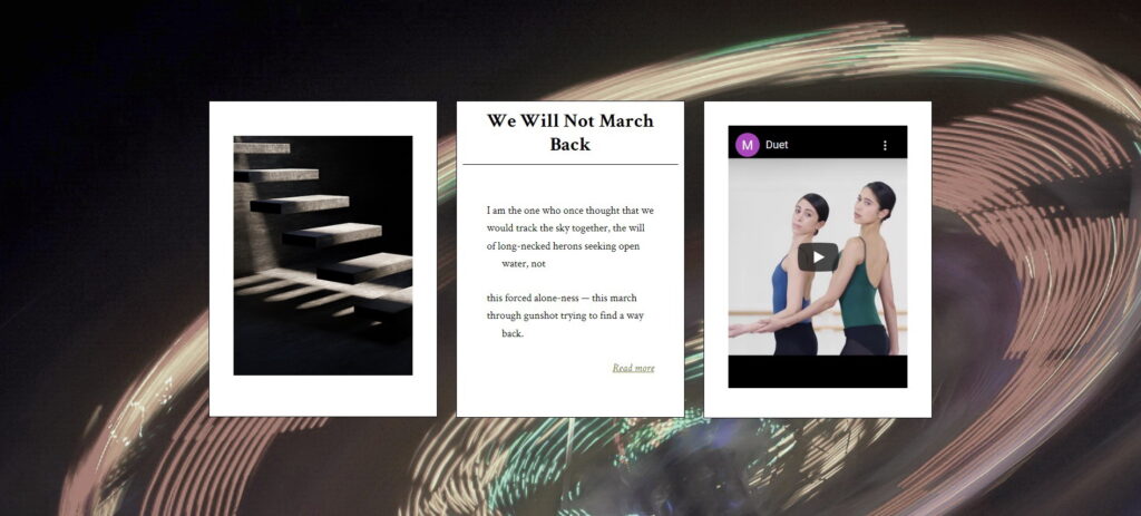 triptych for we will not march back
