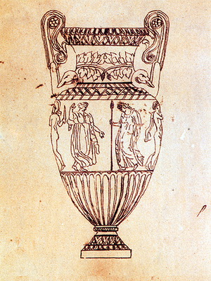 drawing of a grecian urn
