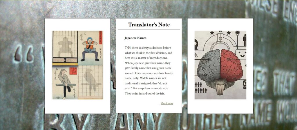 Translator's Note triptych